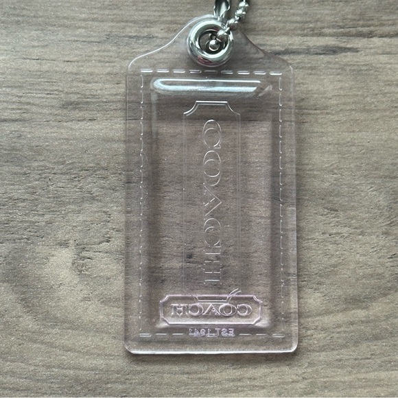 Leather and Acrylic Set of Coach Hang Tags Purse Charms - Picture 4 of 6